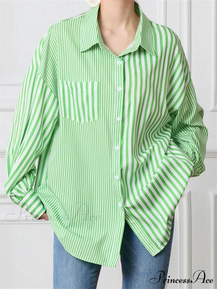 Patterned Patchwork Button-Up Shirt