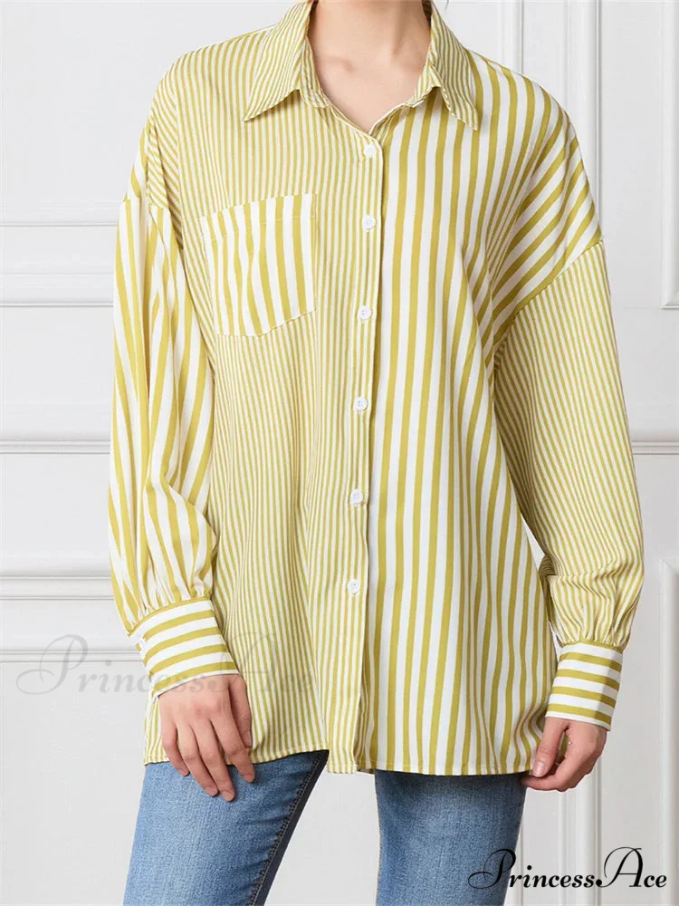 Patterned Patchwork Button-Up Shirt - Image 5