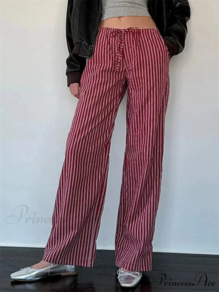 Patterned Patchwork Cinched Waist Pant