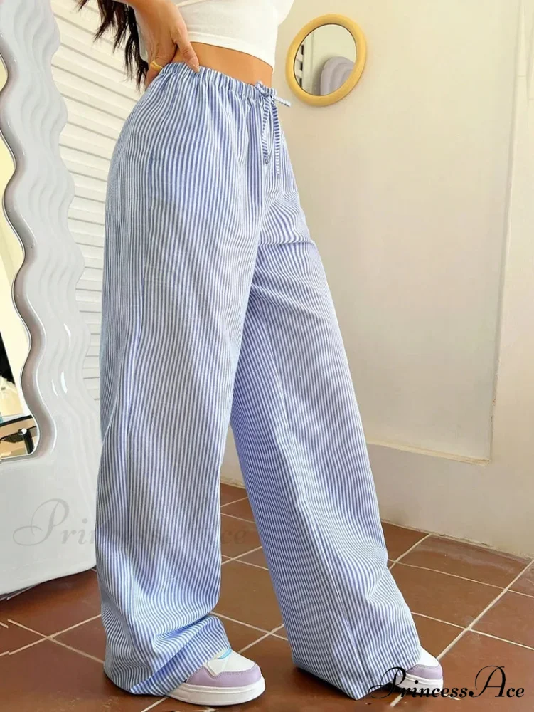 Patterned Relaxed Academic Term Everyday Trousers - Image 2