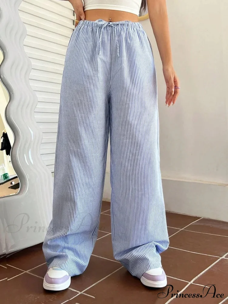 Patterned Relaxed Academic Term Everyday Trousers - Image 3