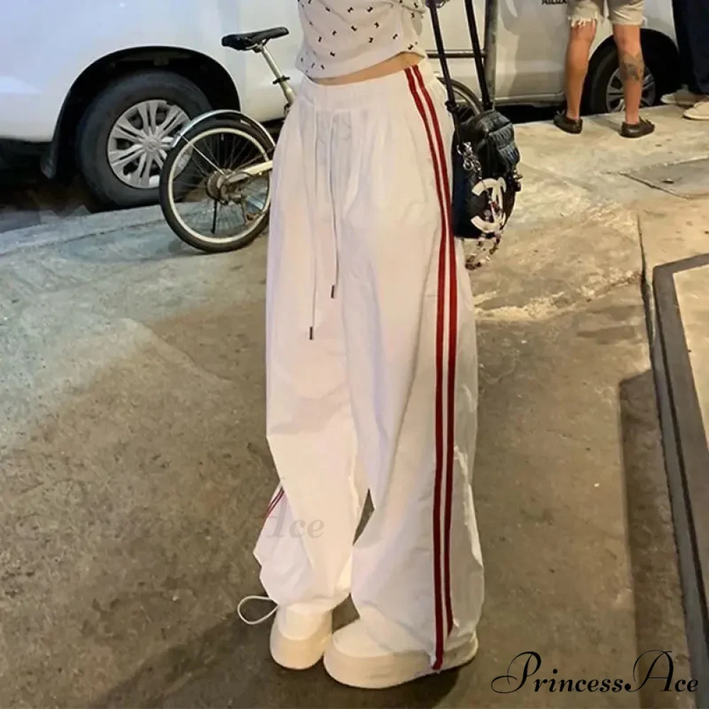 Patterned Retro Wide Leg Trousers - Image 7