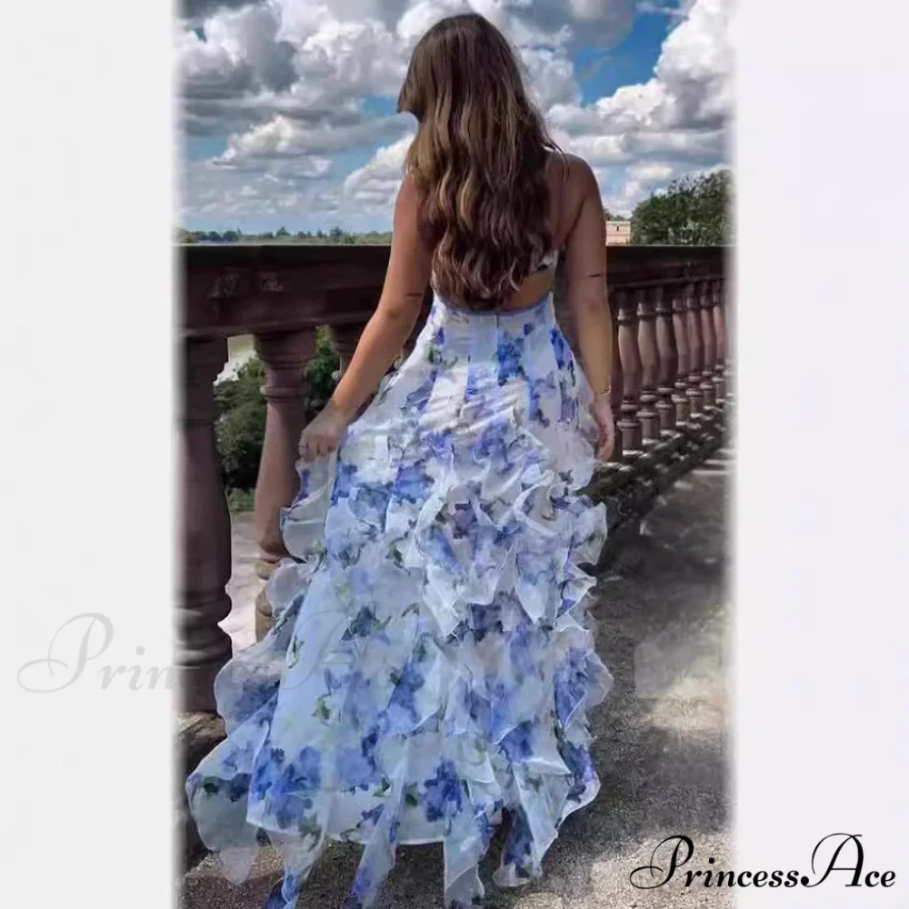 Patterned Sheer Dress Formal Dress - Image 2