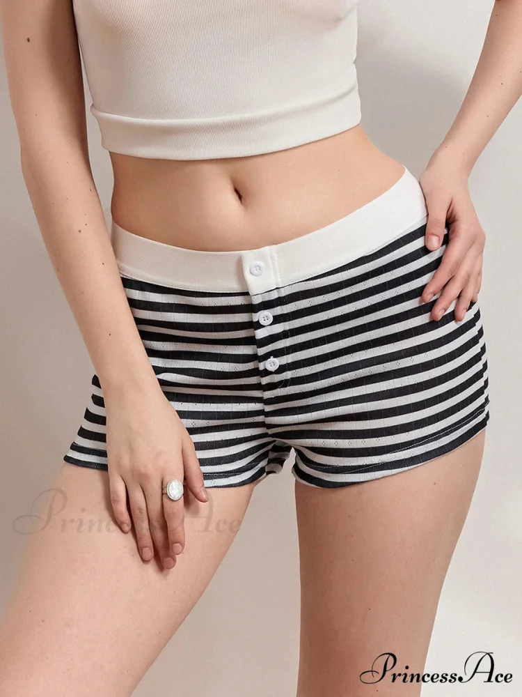 Patterned Short Low Waist Pajama Bottom - Image 5
