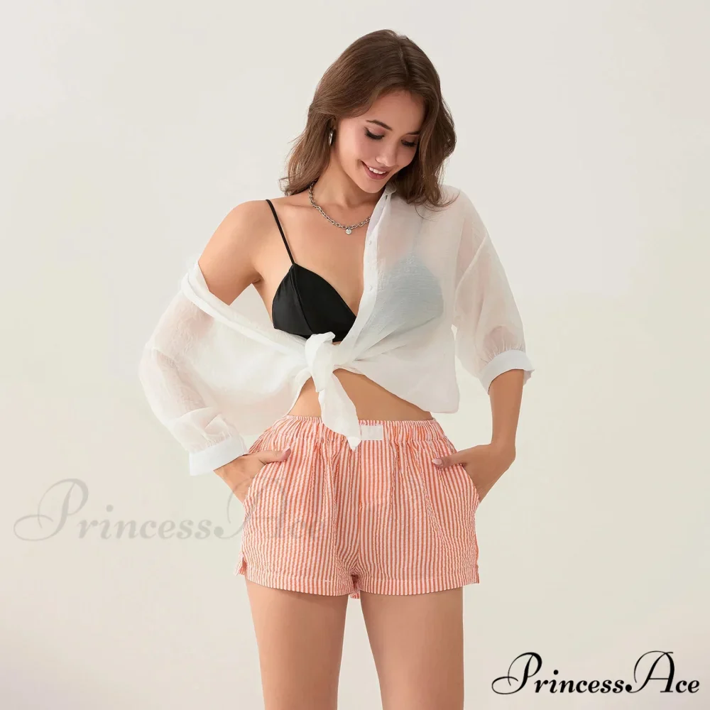 Patterned Side Split Stretchy Waist Short - Image 2