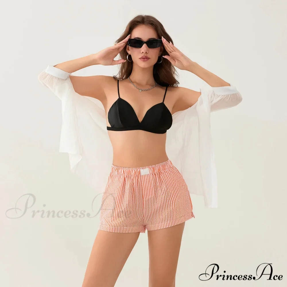 Patterned Side Split Stretchy Waist Short - Image 3