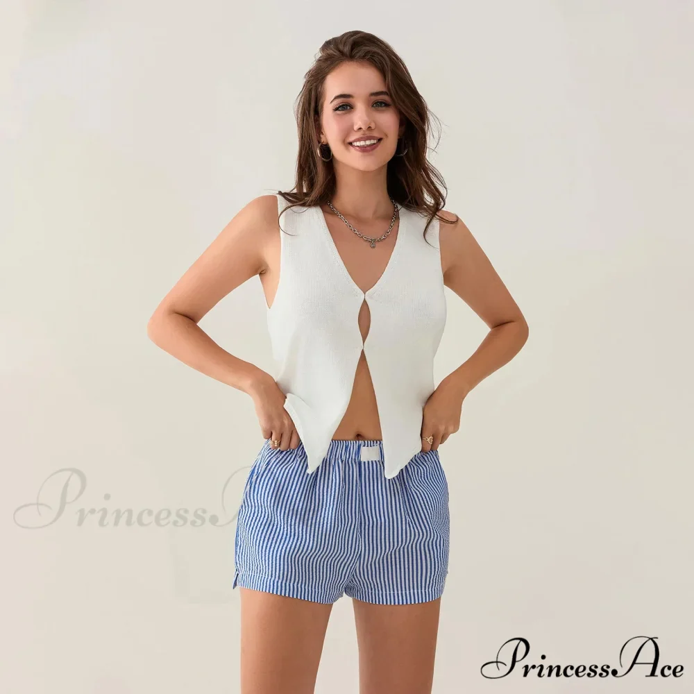 Patterned Side Split Stretchy Waist Short - Image 4