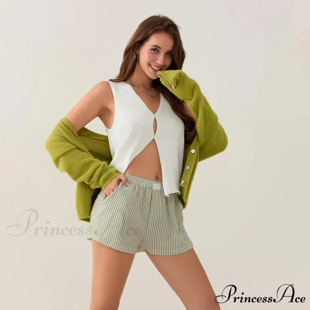 Patterned Side Split Stretchy Waist Short - Image 6