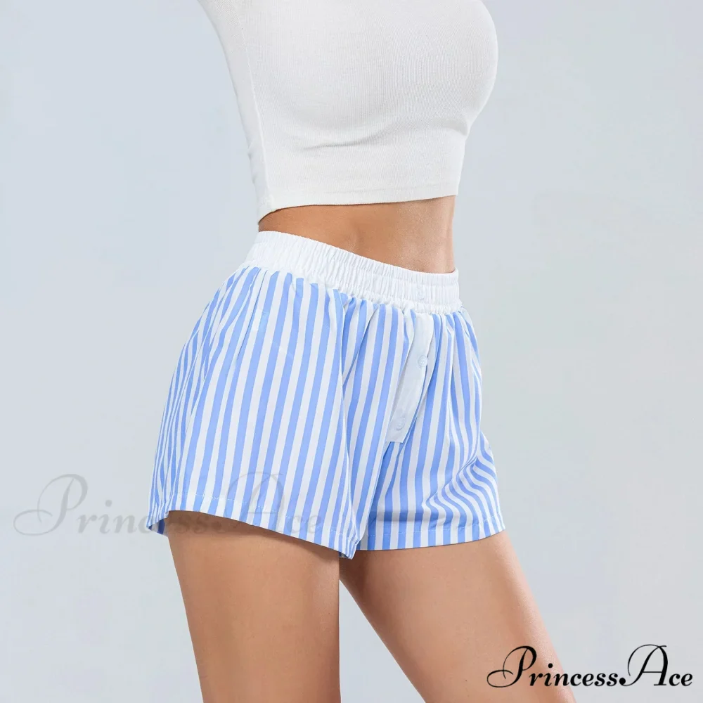 Patterned Stretchy Waist Baggy Short - Image 4
