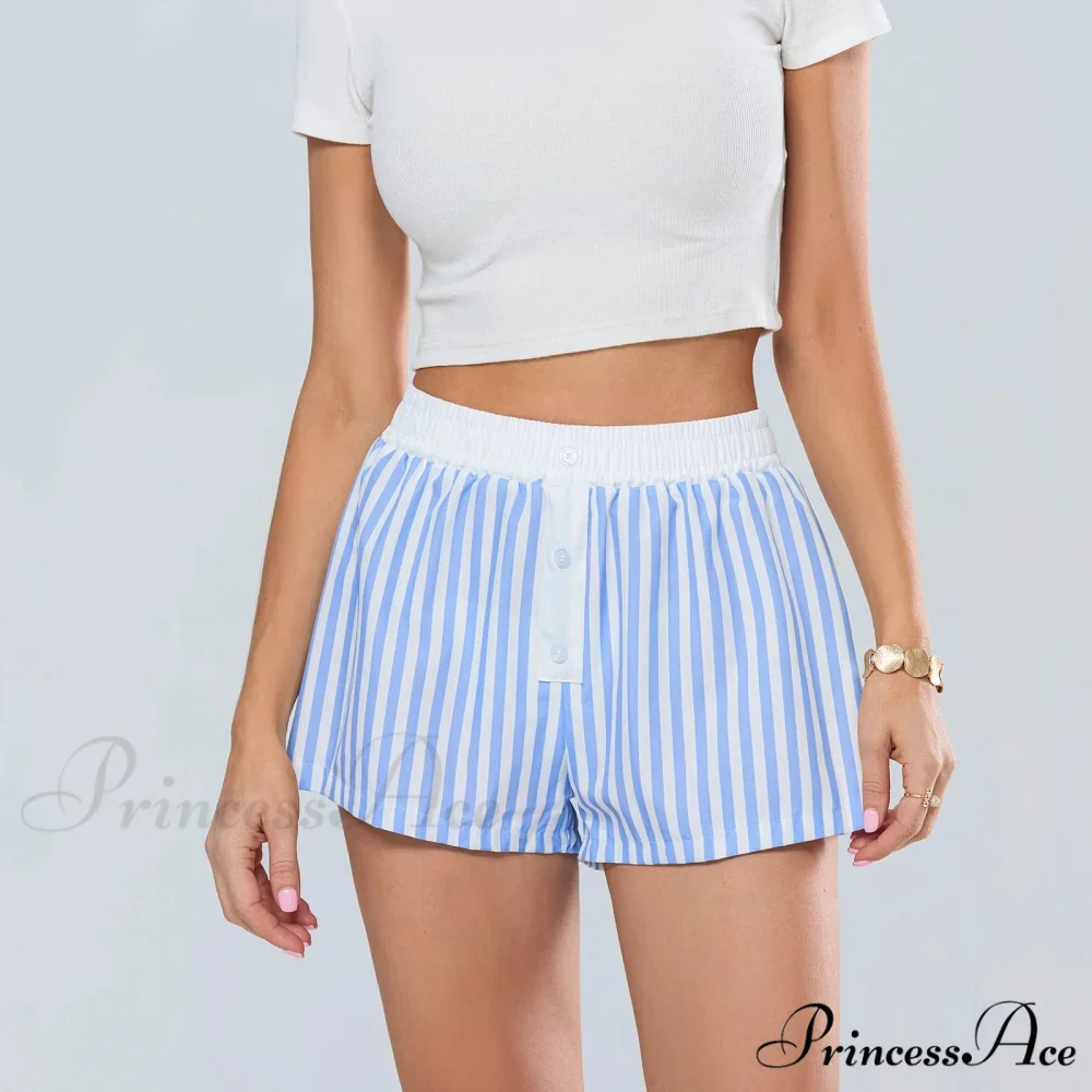 Patterned Stretchy Waist Baggy Short - Image 6