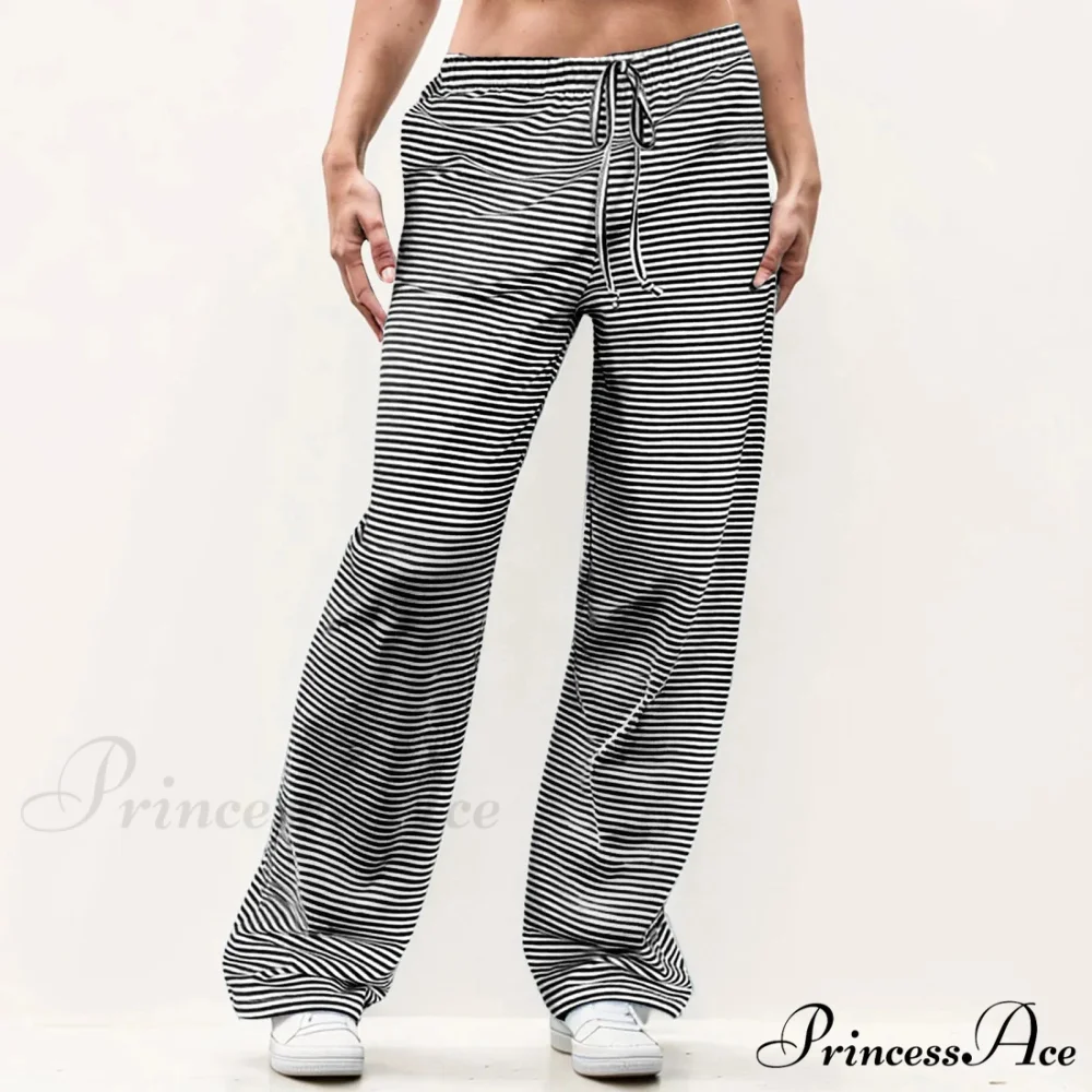 Patterned Unpatterned Broad Leg Trousers - Image 3