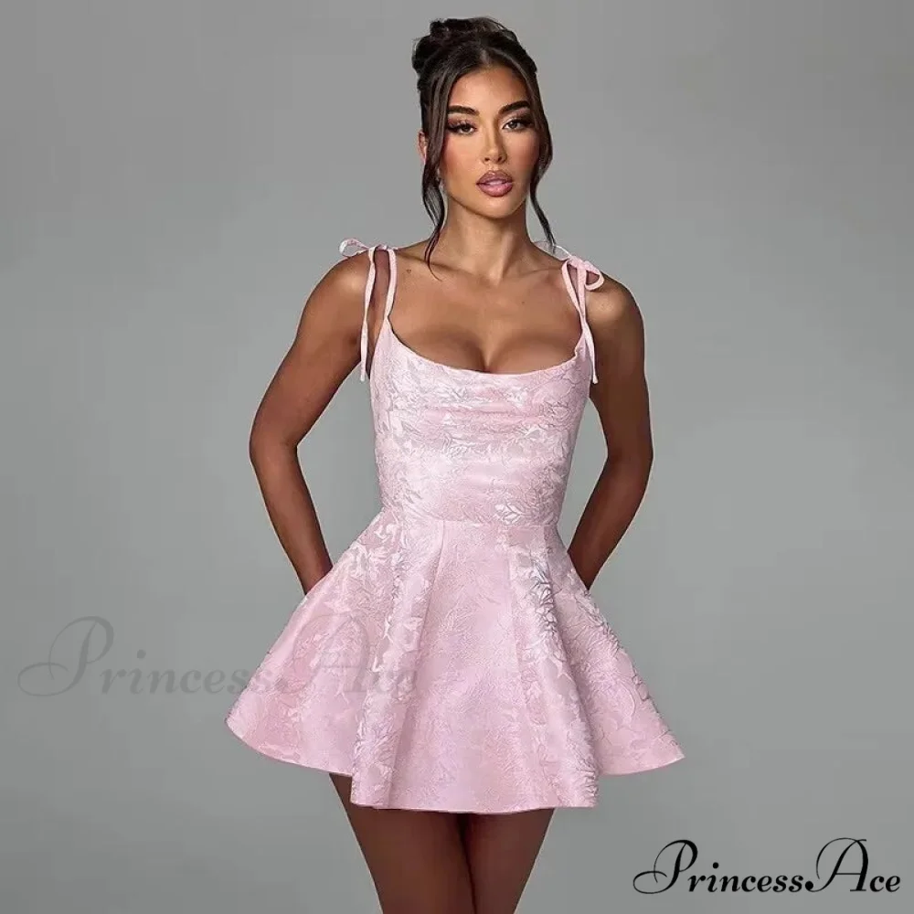 Patterned Waist Wrap A-line Holiday Dress - Image 10