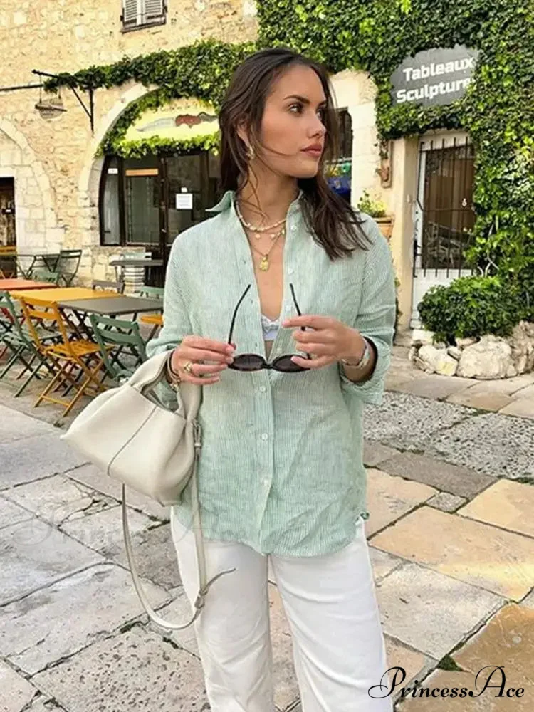 Patterned Workplace Informal Blouse - Image 7