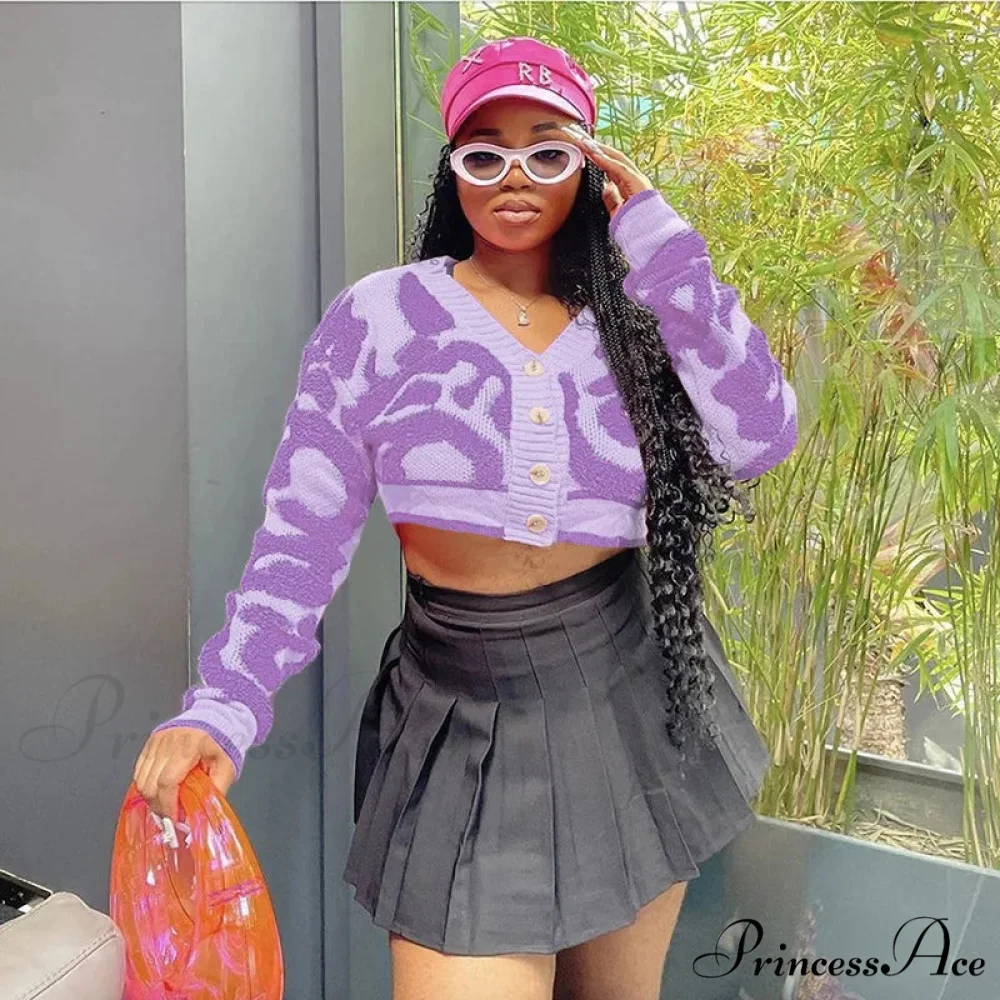 Pink Millennium Streetwear Knit Cardigan - Image 3