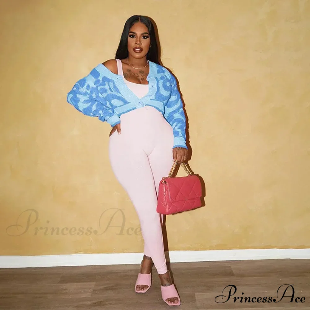 Pink Millennium Streetwear Knit Cardigan - Image 5