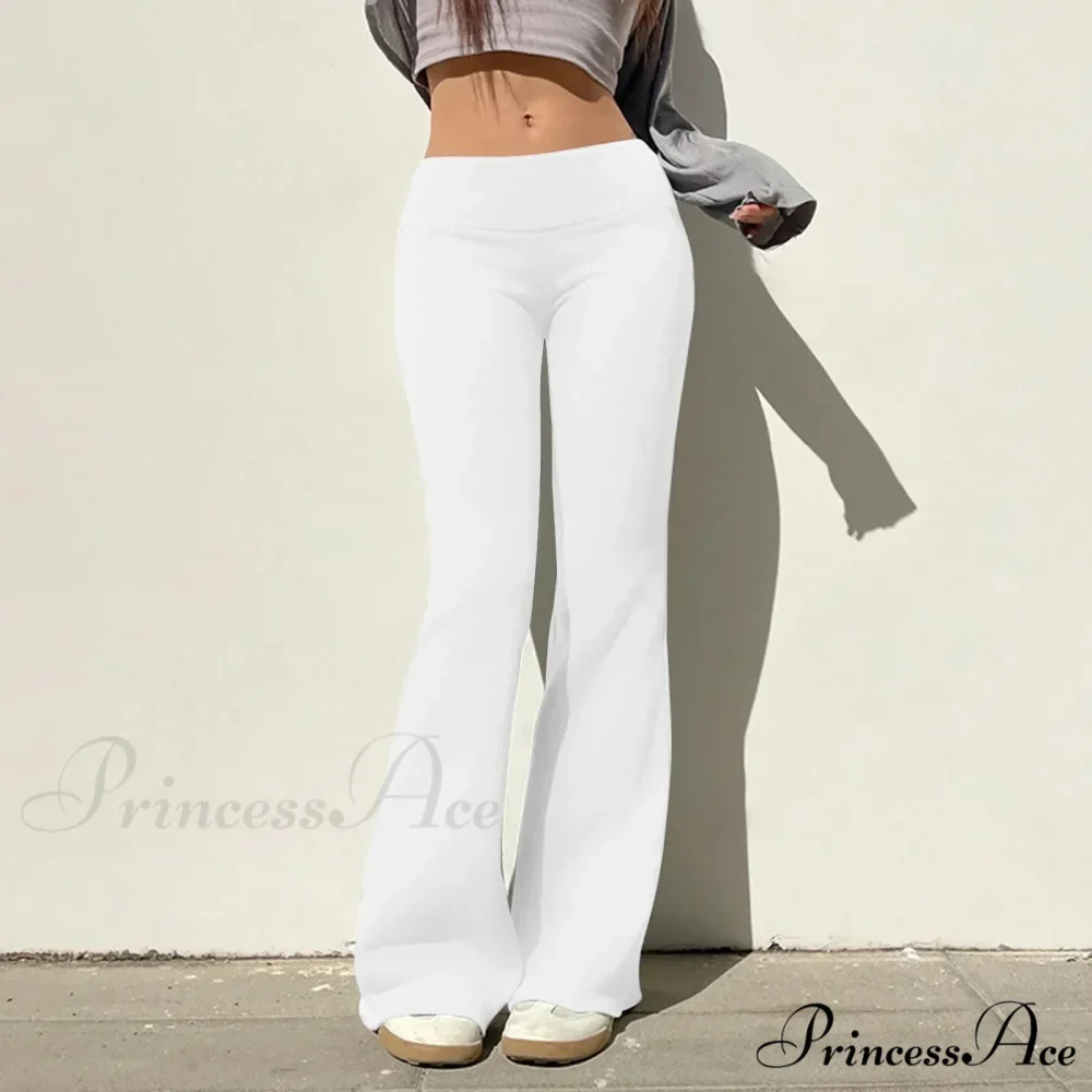 Plain Hue Flared Athletic Informal Trousers - Image 2