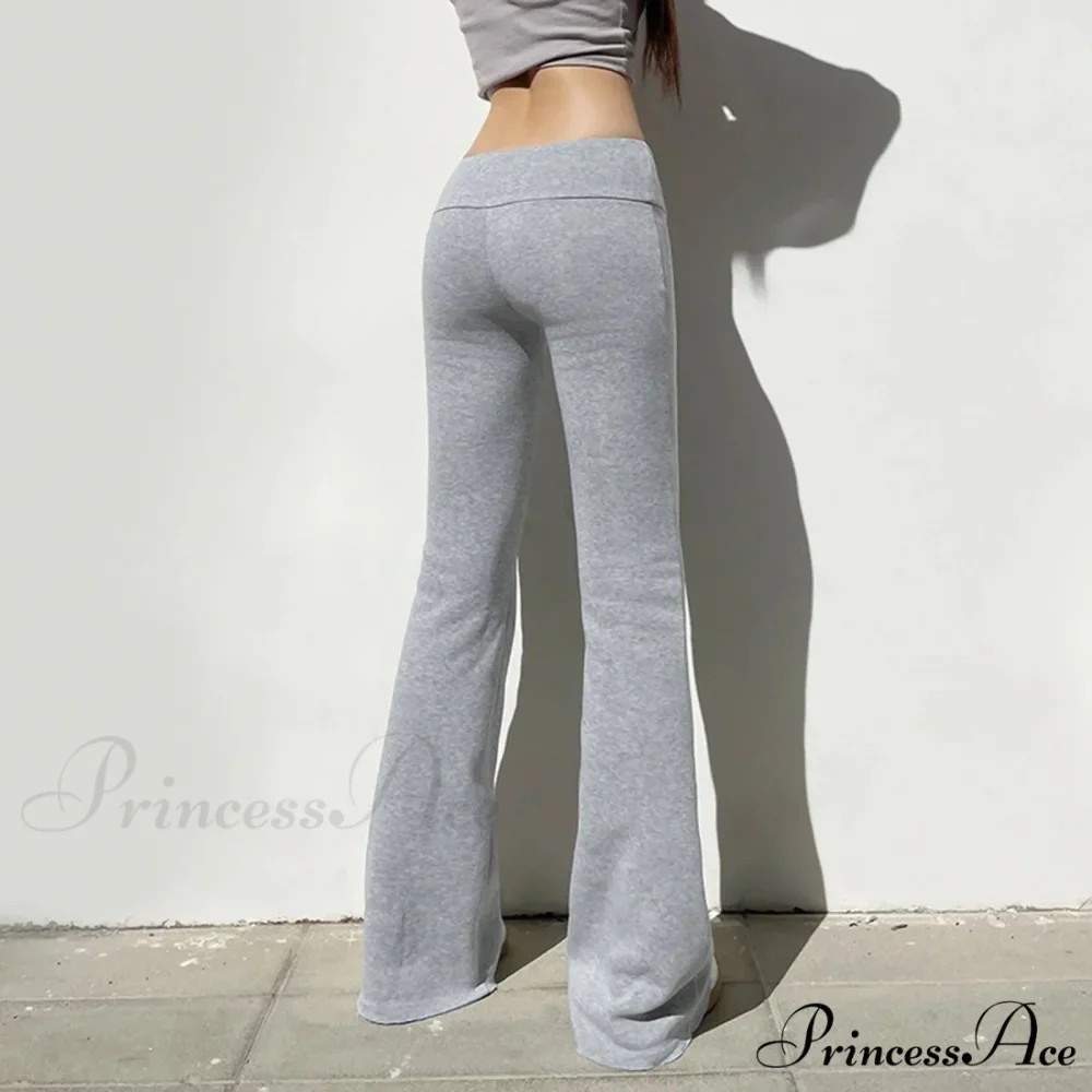 Plain Hue Flared Athletic Informal Trousers - Image 4