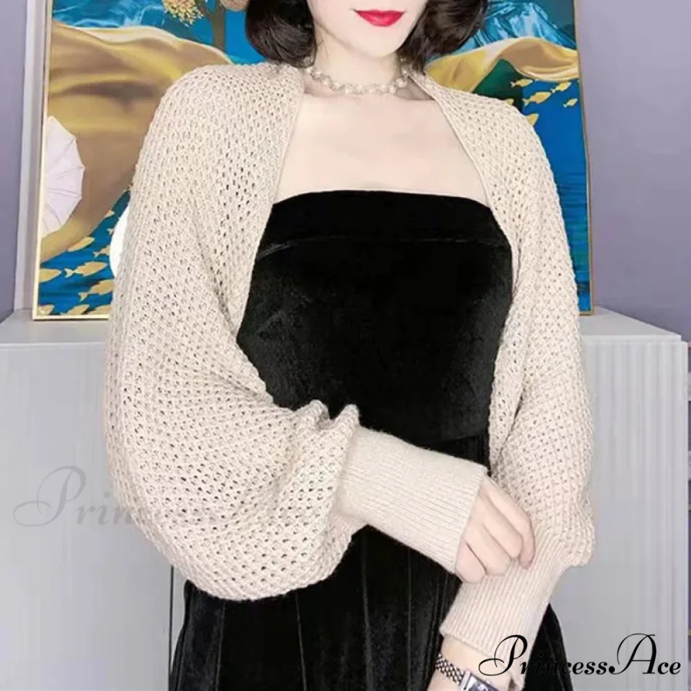 Plain Hue Slim Sun Protection Korean Fashion Extended Knitted Cardigan - Image 2