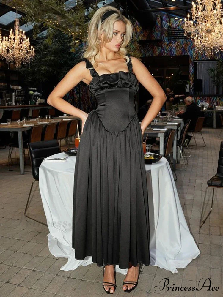 Pleated A-line Sophisticated Holiday Dress - Image 5