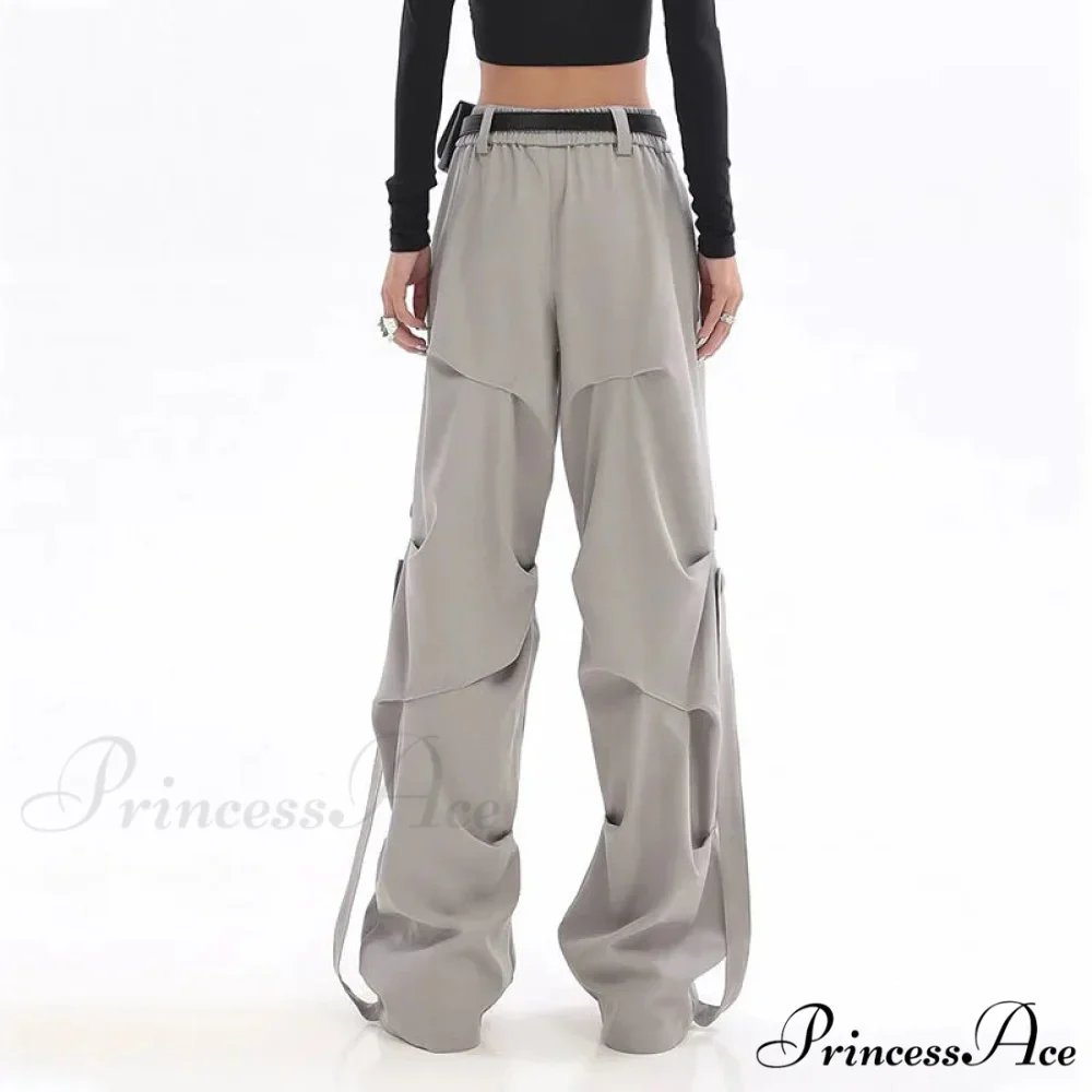 Pleated Cargo Urban Wide Trousers - Image 2