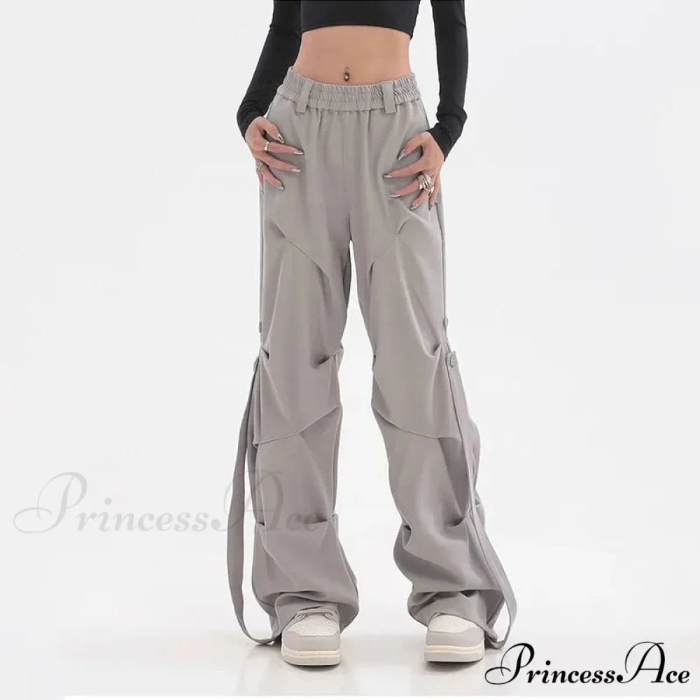Pleated Cargo Urban Wide Trousers - Image 3