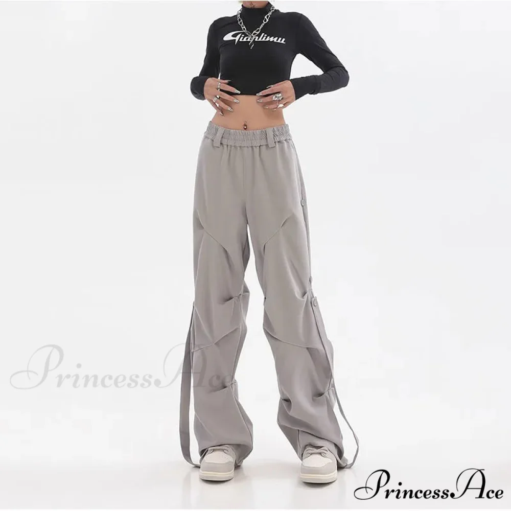 Pleated Cargo Urban Wide Trousers - Image 4