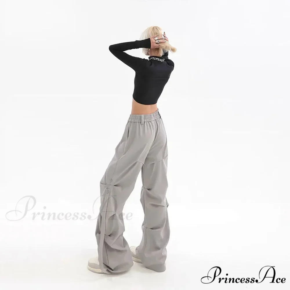 Pleated Cargo Urban Wide Trousers - Image 5