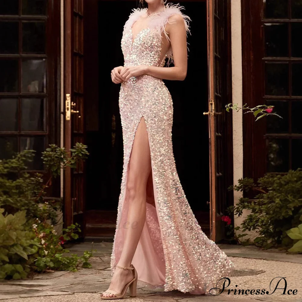 Plume Crimson Tall Waist Prom Gown - Image 3