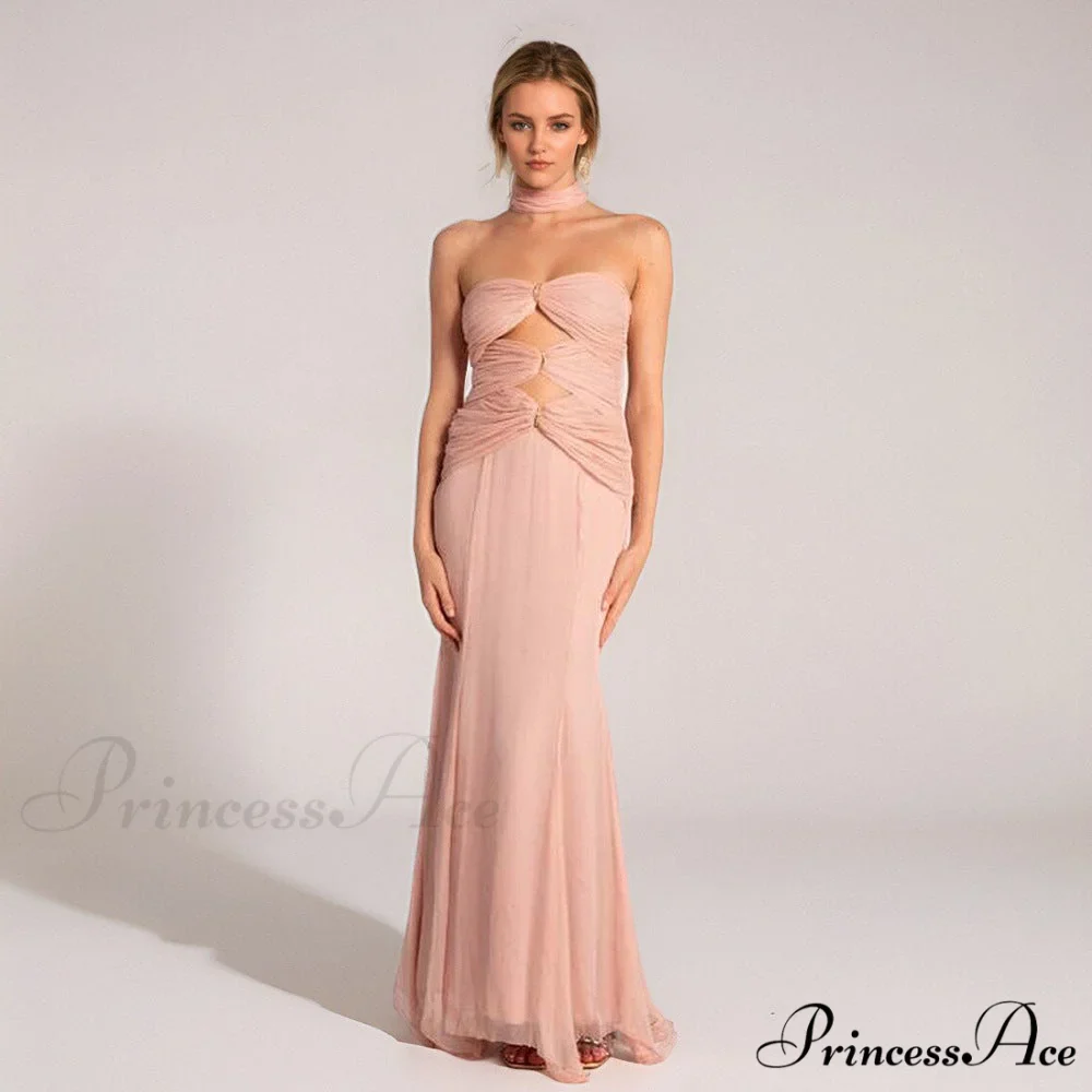 Premature Autumn Fish Tail Hollow Chiffon Prom Dress - Image 2