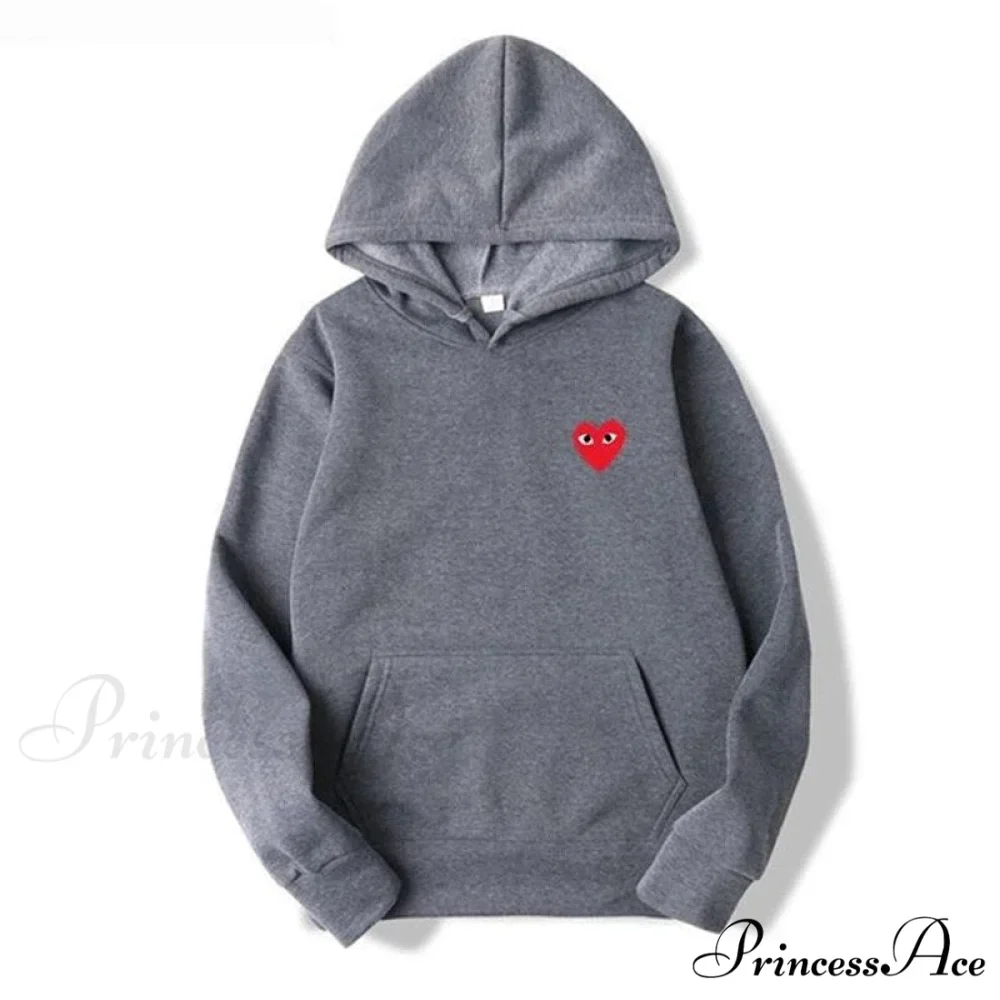 Cotton Heart-Eye Printed Fall/Winter Casual Hoodies - Image 5