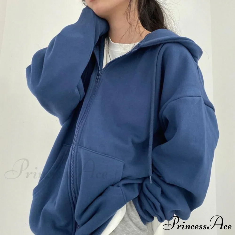 Letter Print Zip Up Hoodies - Image 9