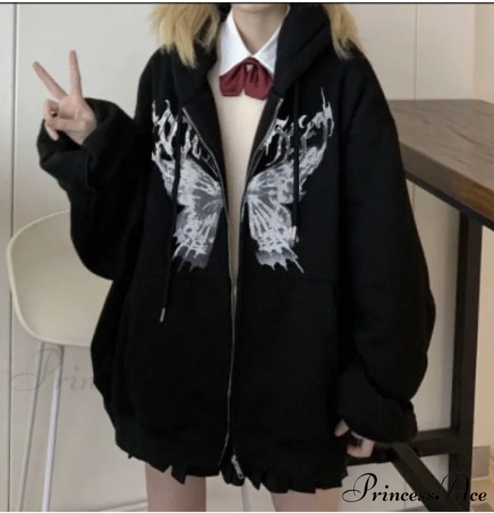 Y2K Butterfly Print Hoodies - Image 4