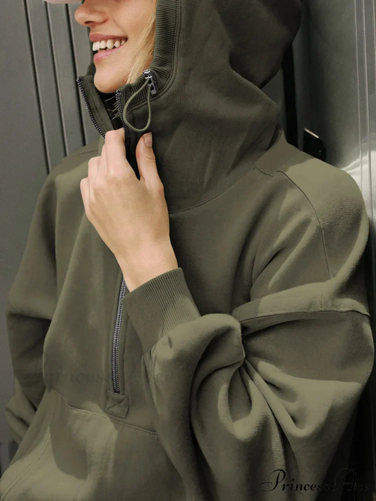Been A Minute Trendy Pockets Crop Hoodie - Image 2