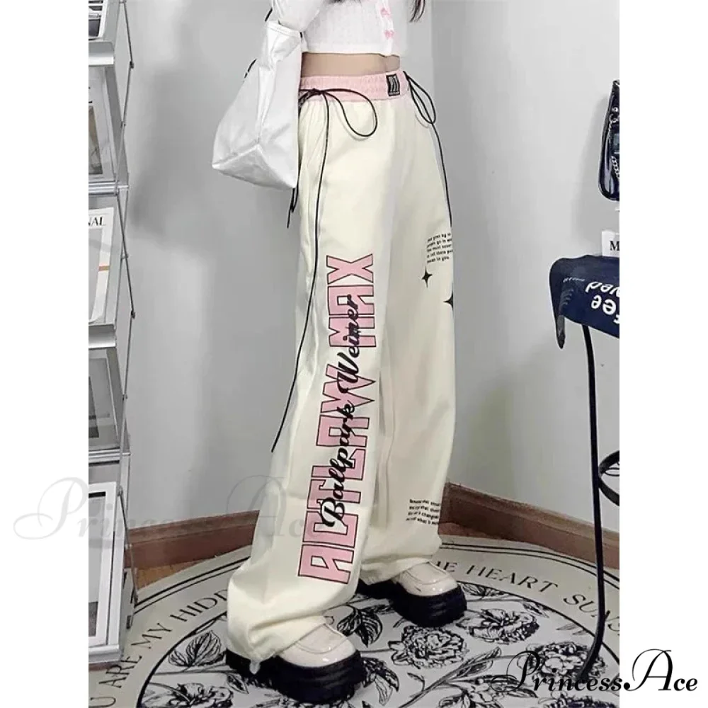 Print Correspondence Informal Straight Trousers - Image 2