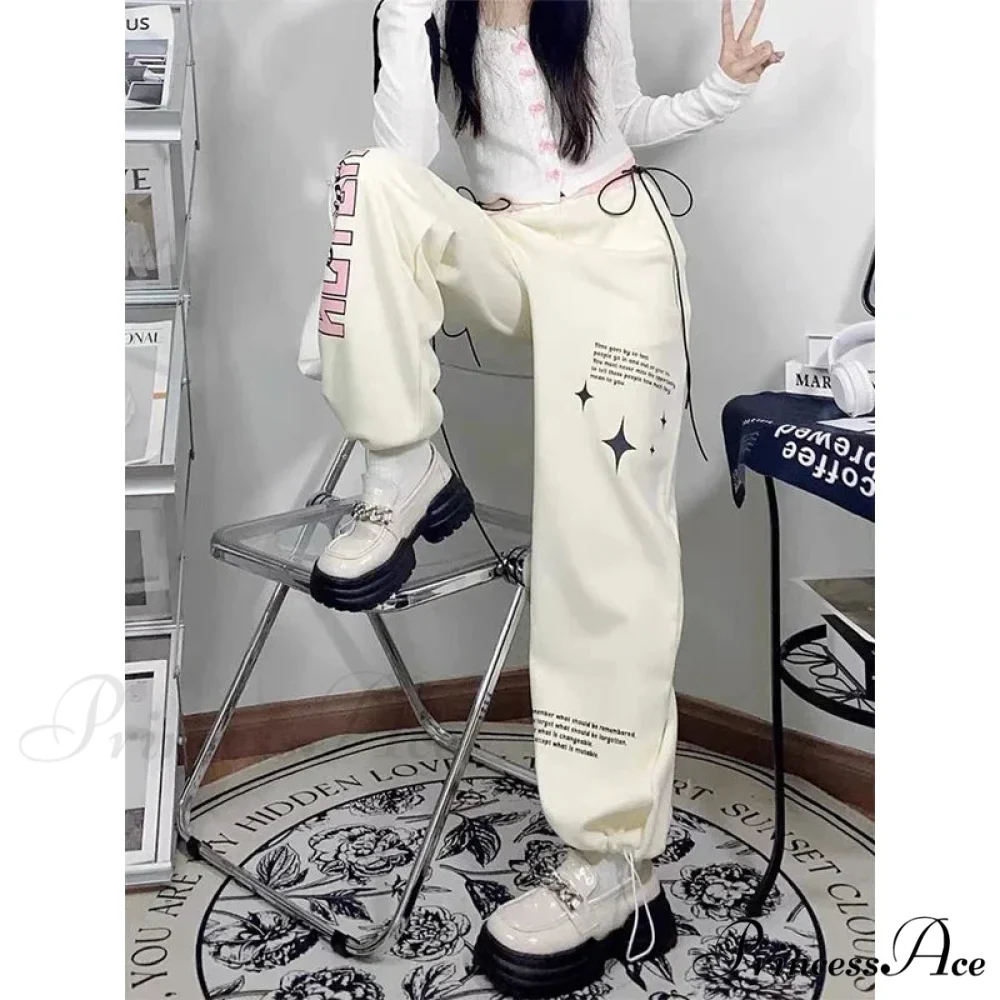 Print Correspondence Informal Straight Trousers - Image 5