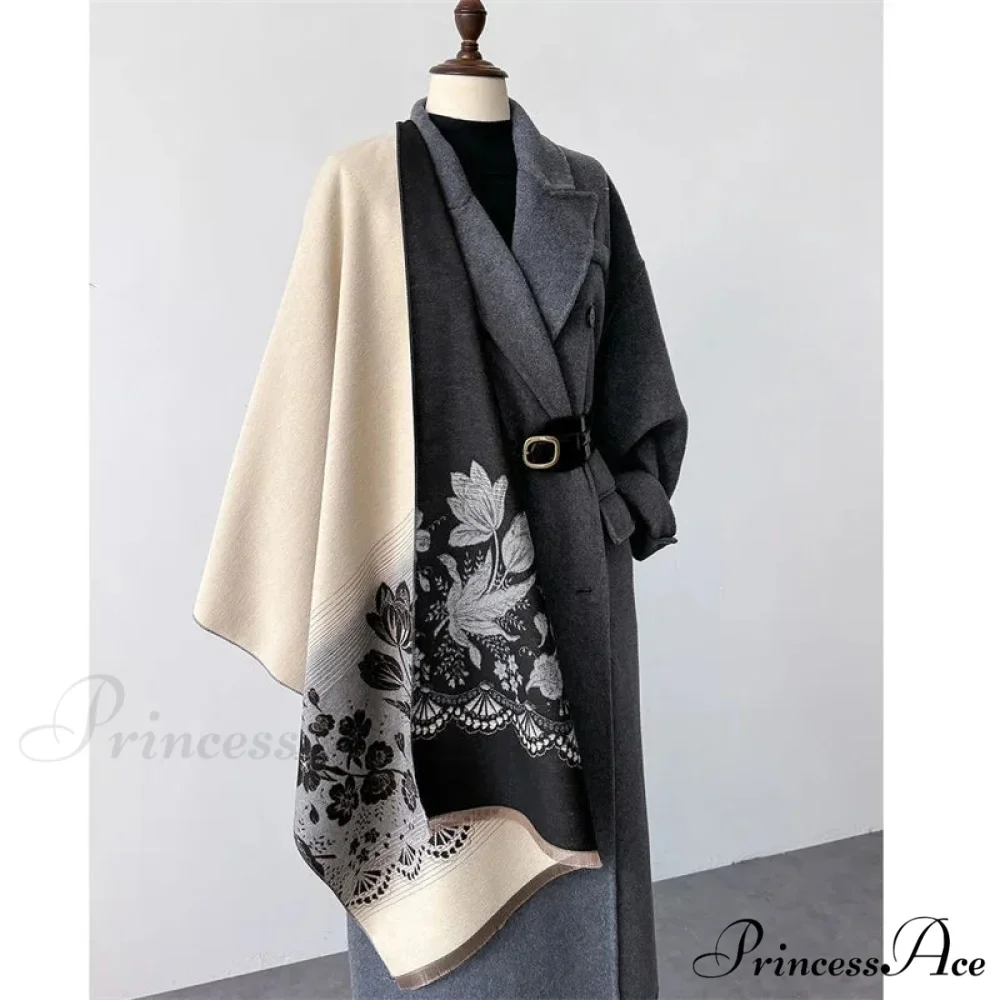 Printed Cashmere Winter Pashmina Scarf - Image 4