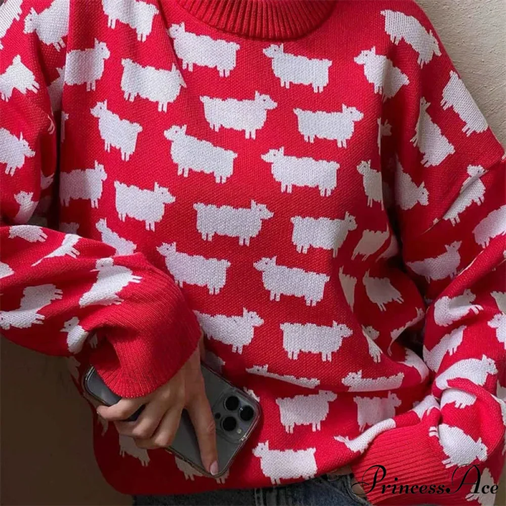 Printed Circular Neck Informal Extended Sleeve Jumper - Image 3