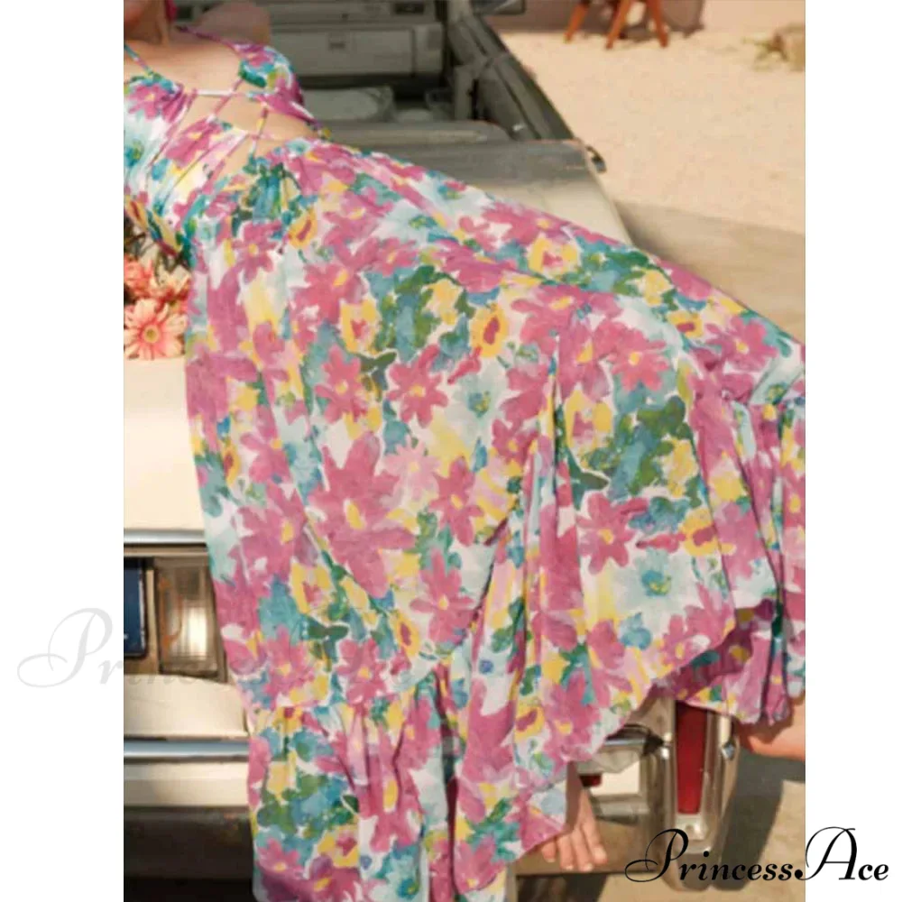 Printed Cutouts Bind One Piece Swimsuit - Image 3