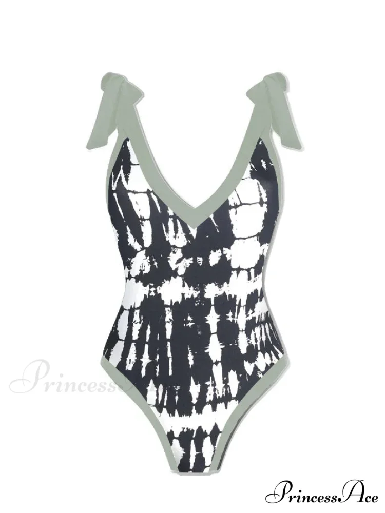 Printed Swimsuit Cover-up One Piece - Image 3
