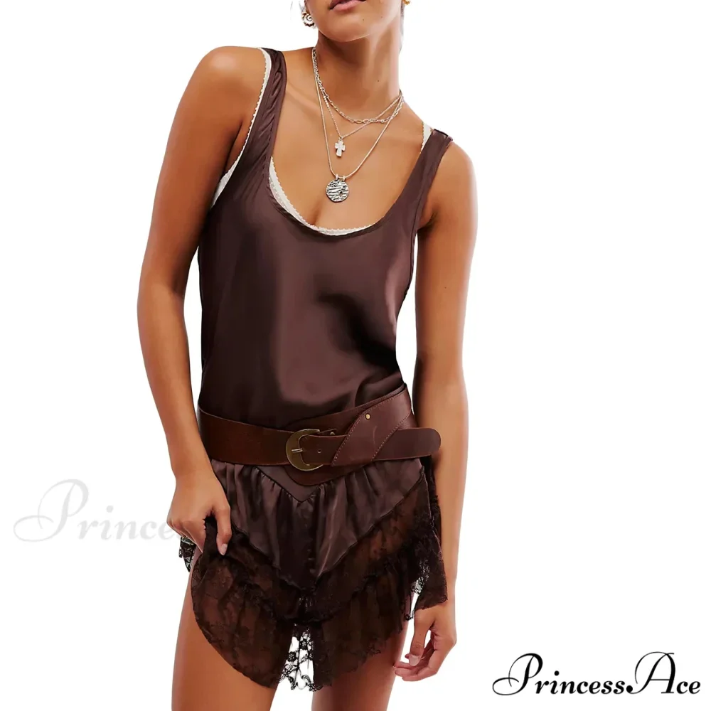 Profound U-Shaped Frilled Short Dress - Image 9