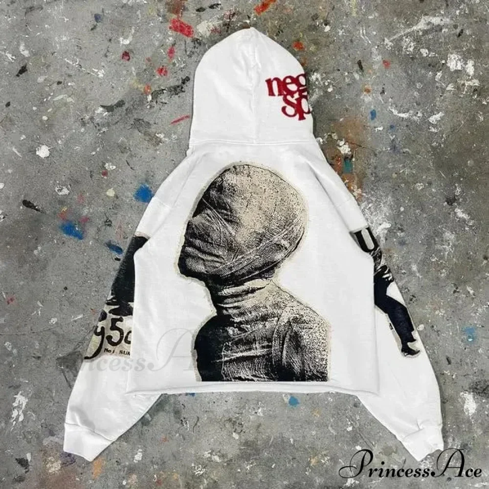 Rebellious Mummy Design Baggy Hoodie - Image 4