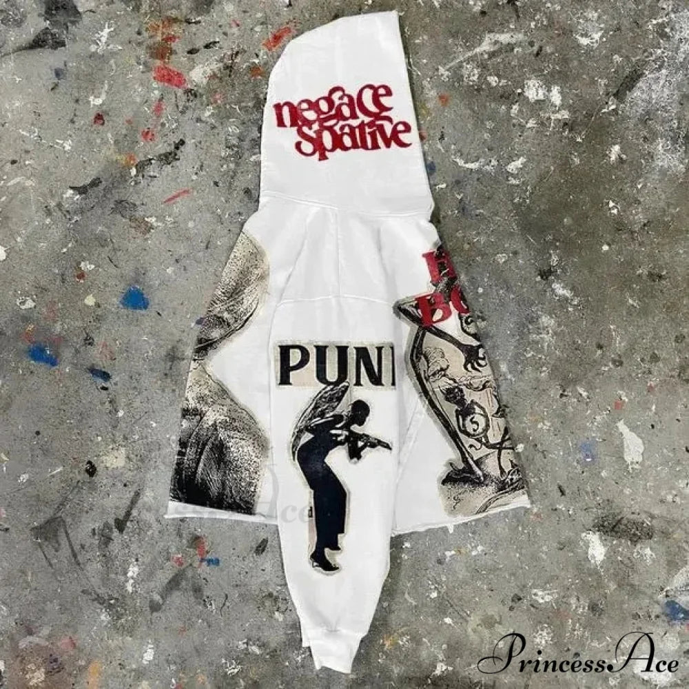 Rebellious Mummy Design Baggy Hoodie - Image 6
