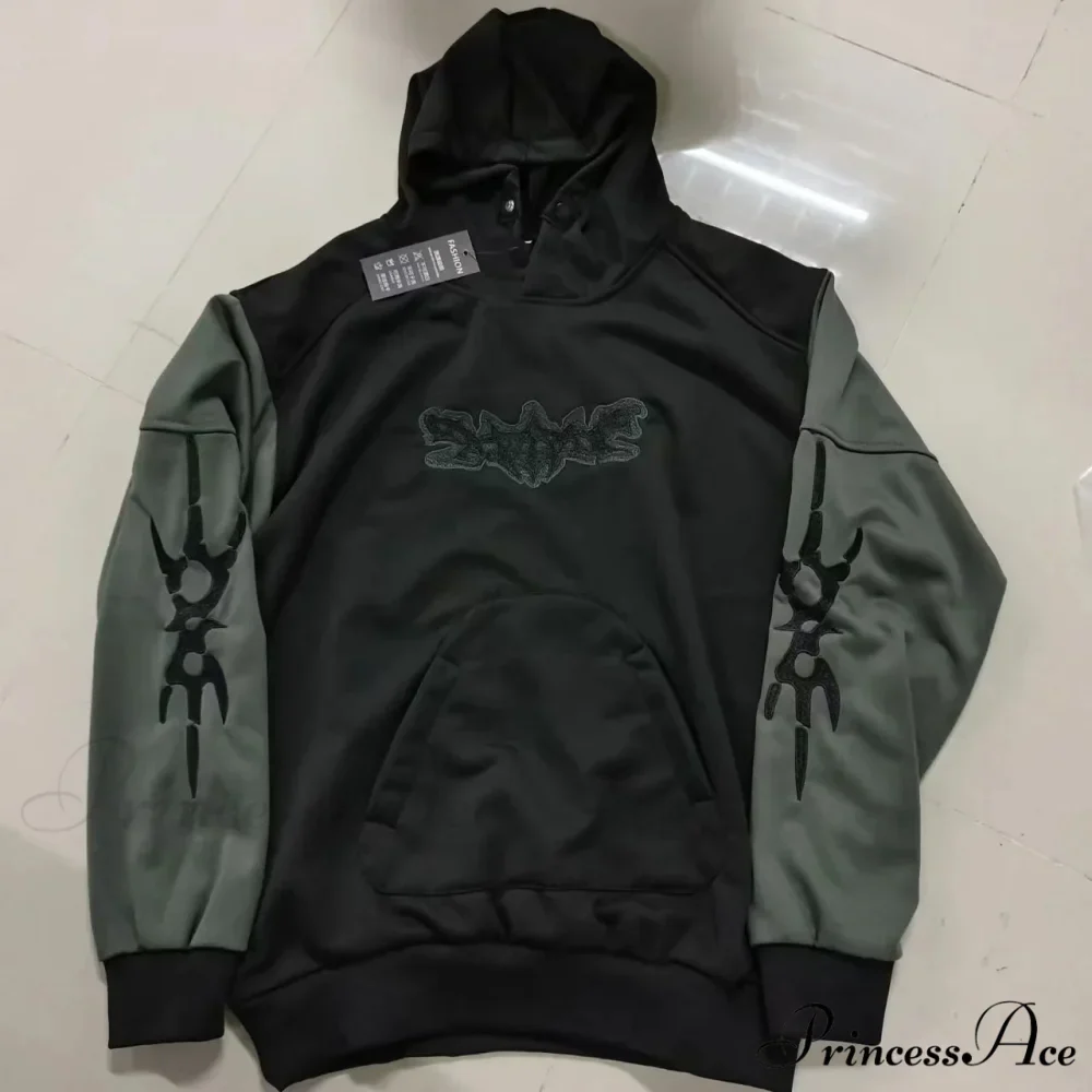 Rebellious Rap Stitched Hoodie - Image 3