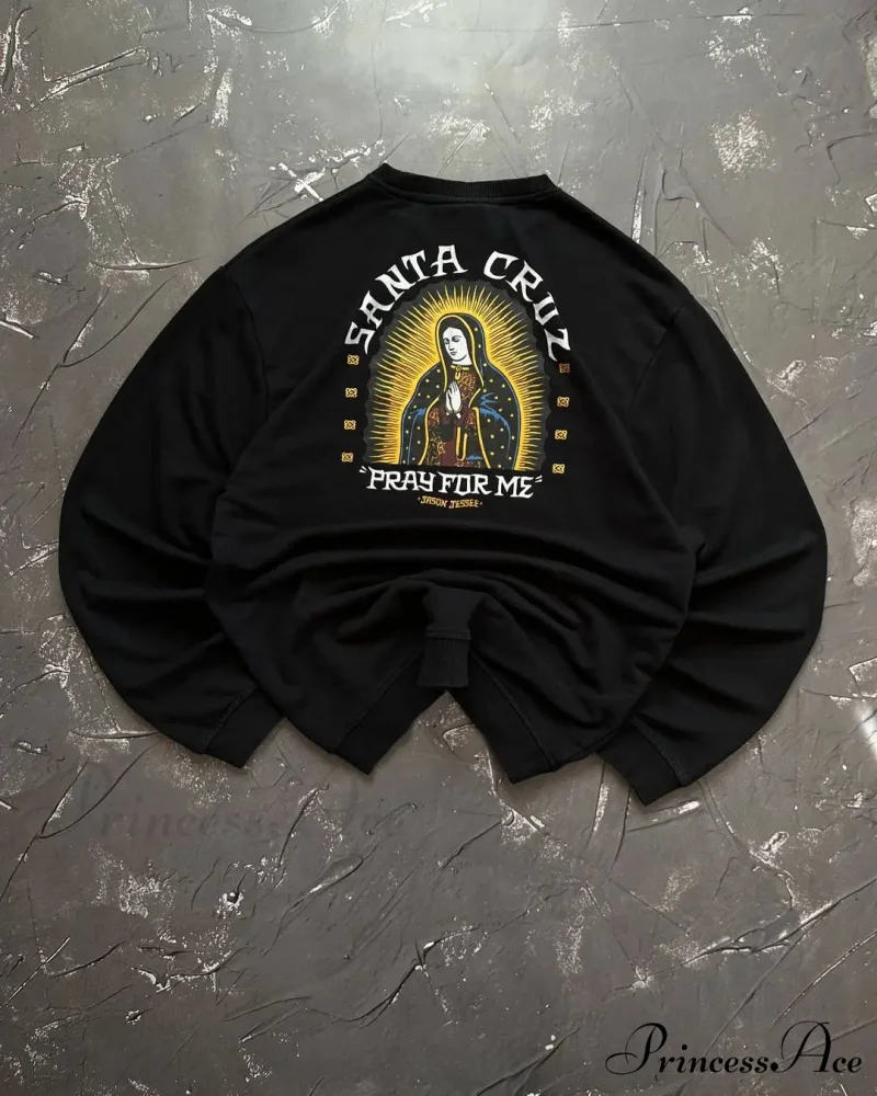 Rebellious Style Retro Baggy Sweatshirt - Image 2