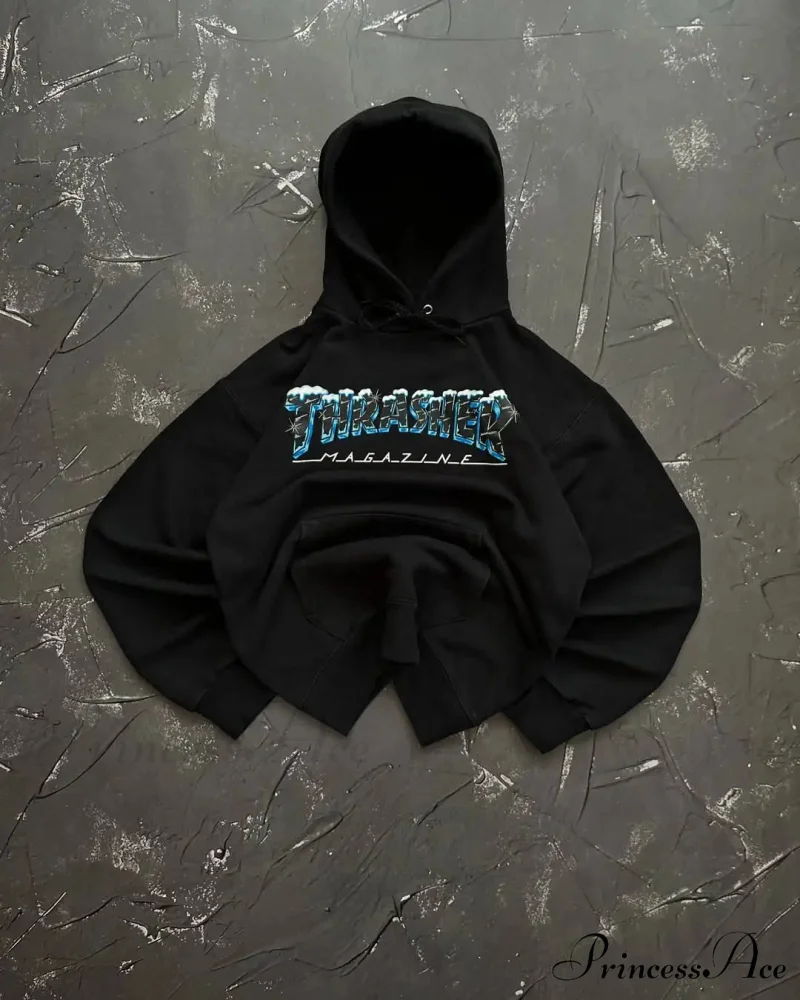 Rebellious Style Retro Baggy Sweatshirt - Image 6