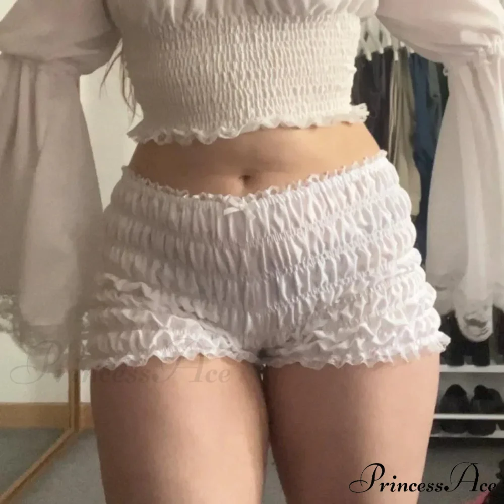 Red Print Frilly Bloomer Short - Image 6
