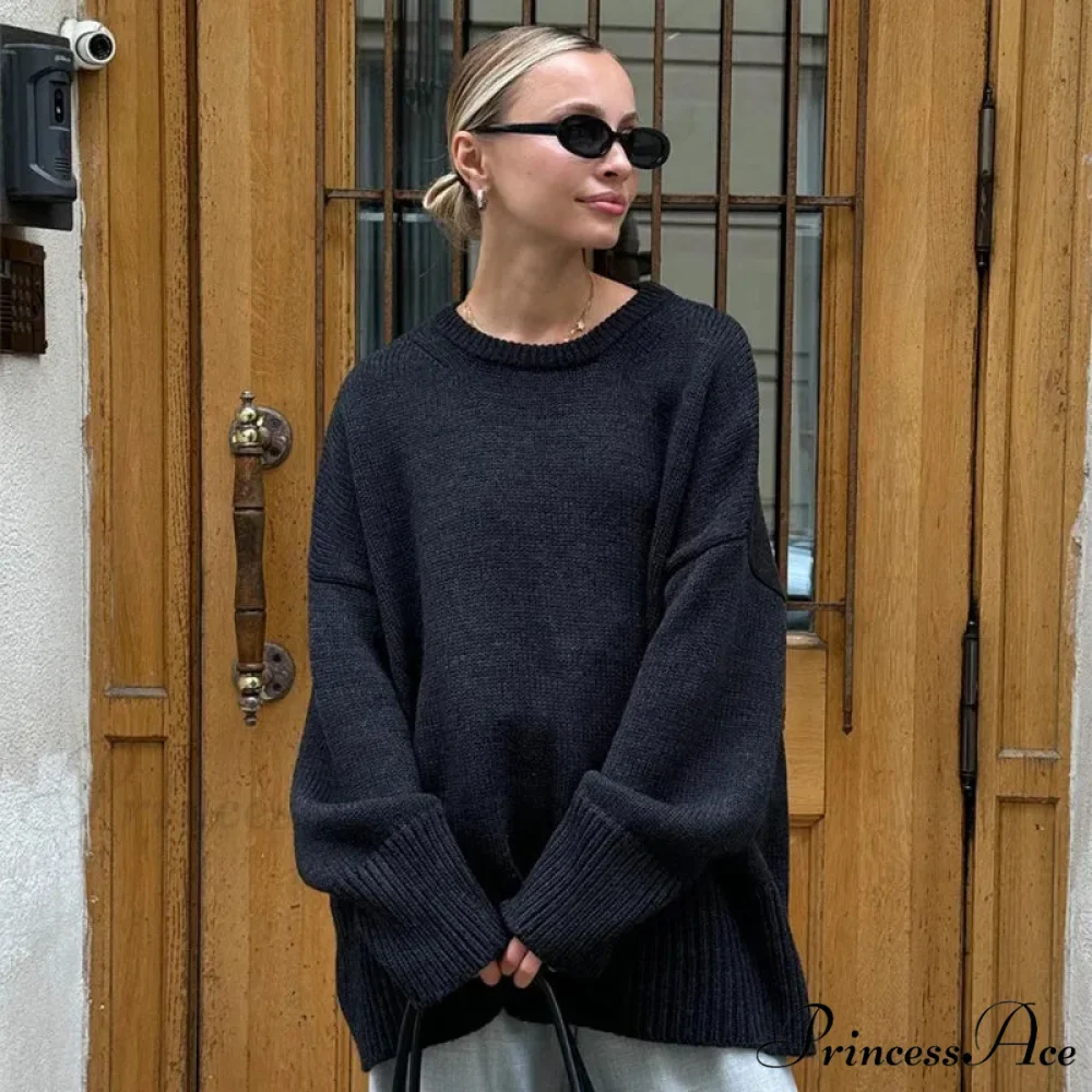Relaxed O-neck Informal Urban Sweater - Image 5