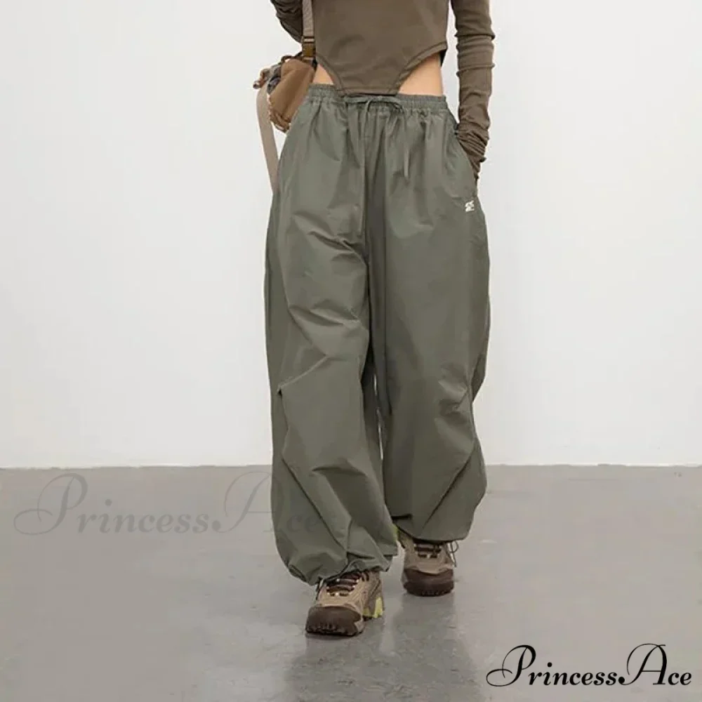 Retro 2000s Harajuku Parachute Trousers - Image 3