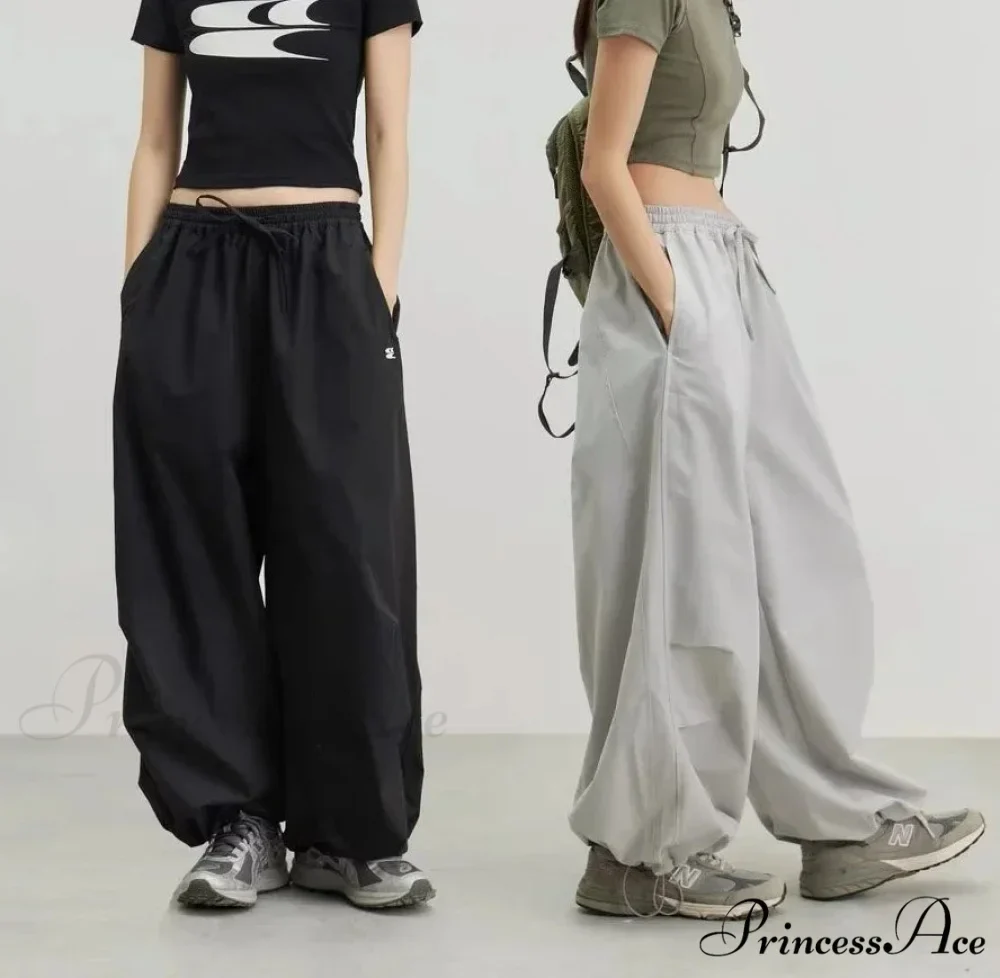 Retro 2000s Harajuku Parachute Trousers - Image 5