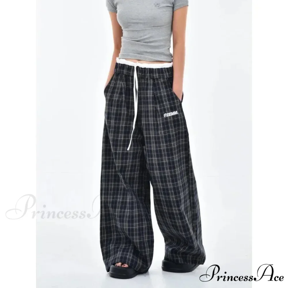 Retro 2000s Tartan Women Sweatpants Trousers - Image 5